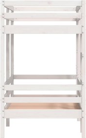 vidaXL Κουκέτα Λευκό 80x200 εκ. από Μασίφ Ξύλο Πεύκου