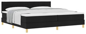 vidaXL Κρεβάτι box spring με στρώμα Μαύρο 200 x 200 cm ύφασμα