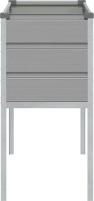 vidaXL Γλάστρα Ανοιχτό γκρι 100 x 45 x 90 εκ. Επικαλυμμένος Χάλυβας