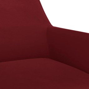 vidaXL Καρέκλα Τραπεζαρίας Περιστρεφόμενη Μπορντό Βελούδινη
