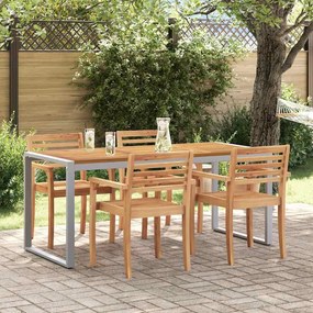 vidaXL Τραπέζι Κήπου για Φαγητό Γκρι 180 x 90 x 75 cm