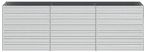 vidaXL Ζαρντινιέρα Υπερυψωμένη Ασημί 240x40x77 εκ. Γαλβανισμ. Χάλυβας