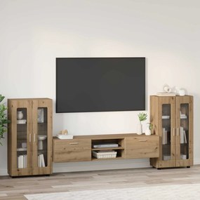 vidaXL Σετ επίπλου τηλεόρασης FLORIN 3 pcs Artisan Oak