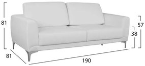 ΣΕΤ ΣΑΛΟΝΙΟΥ 2ΤΜΧ KENZIE ΜΕ ΛΕΥΚΟ PU HM11284.02