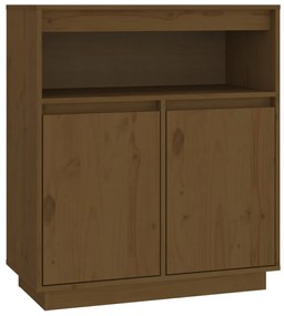 vidaXL Ντουλάπι Καφέ Μελί 70x34x80 εκ. από Μασίφ Ξύλο Πεύκου