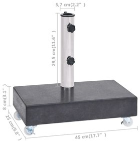 ΒΑΣΗ ΟΜΠΡΕΛΑΣ ΜΑΥΡΗ 45 X 25 X 8 ΕΚ. ΑΠΟ ΓΡΑΝΙΤΗ 313667