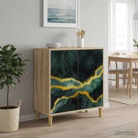 vidaXL Πλαϊνό γραφείο WIJHE Sonoma 69 x 33 x 75 εκ. Επεξεργασμένο Ξύλο