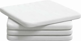 vidaXL Μαξιλάρια καθισμάτων 4 pcs Λευκό 40 x 40 x 3 cm ύφασμα