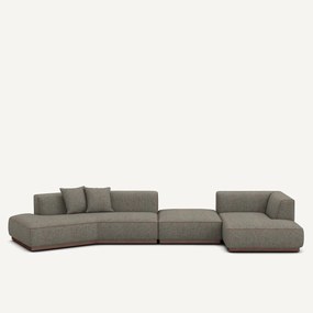 Γωνιακός καναπές δεξιός σε ύφασμα τουίντ, JACOPO