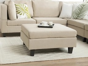 Σκαμπό σαλονιού Berwyn 1815, Beige, 76x39cm, Πόδια: Ξύλο,Ευκάλυπτος, Δρυς