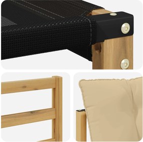 vidaXL Σειρά Καναπέ Εξωτερικού με μαξιλάρι 9 pcs Λευκό και Μπεζ