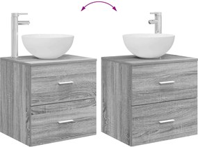 vidaXL Σετ Επίπλων Μπάνιου 2 pcs Γκρι Sonoma Επεξεργασμένο Ξύλο