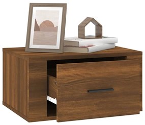 vidaXL Κομοδίνο Επιτοίχιο Καφέ Δρυς 50x36x25 εκ.