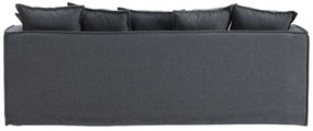 Τριθέσιος καναπές Riverton 676, Γκρι, 207x76x78cm, Ταπισερί, Πόδια: Πλαστική ύλη
