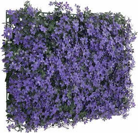  vidaXL Φράχτης 24 τεμ. Μοβ 40 x 60 εκ. από Τεχνητά Φύλλα