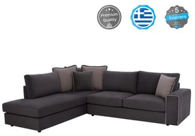 Γωνιακός Καναπές HOME C3255.01L Αριστερή γωνία Ύφασμα Αλέκιαστο Γκρί 270x225x90Υεκ. 270x225x90 εκ.