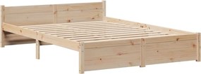 vidaXL Πλαίσιο Κρεβατιού Κεφαλάρι 150x200 εκ Μασίφ Πεύκο
