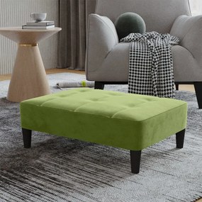 vidaXL Υποπόδιο Ανοιχτό Πράσινο 78 x 56 x 32 εκ. Βελούδινο