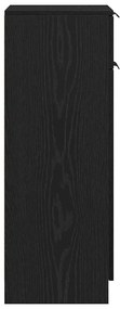 vidaXL Ντουλάπι Μπάνιου Μαύρη δρυς 32 x 34 x 90 εκ Επεξεργασμένο ξύλο