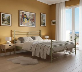 Κρεβάτι Pier-150x200-Εκρού-Με ποδαρικό