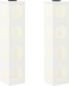 vidaXL Ηλιακό LED Φως Δρόμου 2 pcs Λευκό Κρύο Ρολαρισμένο Χάλυβα