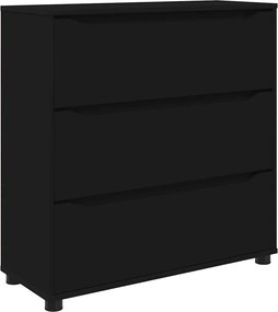 vidaXL Ντουλάπι αποθήκευσης 80 x 31 x 81 εκ Επεξεργασμένο Ξύλο Μαύρο