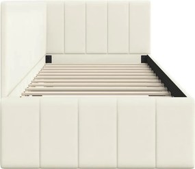 vidaXL Κρεβάτι Γωνίας Κρεμ 80 x 200 cm Βελούδο