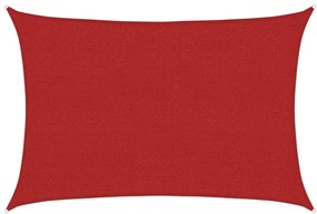 vidaXL Πανί Σκίασης Κόκκινο 2,5 x 3,5 μ. από HDPE 160 γρ./μ²