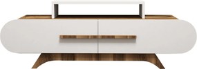Έπιπλο Τηλεόρασης Καρυδί / Λευκό OONIL 145x36.8x49.8