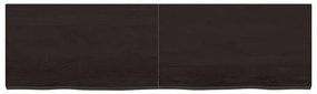 vidaXL Επιφάνεια Τραπεζιού Σκούρο Καφέ 140x40x(2-4)εκ Επεξ. Μασίφ Δρυς