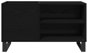 vidaXL Μαύρη Ντουλάπα Δίσκων από Σφένδαμο 84,5x38x48 εκ. Κατεργασμένο Ξύλο