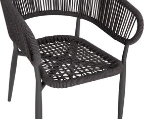 ΠΟΛΥΘΡΟΝΑ ΑΛΟΥΜΙΝΙΟΥ EULO HM5783.21 ΓΚΡΙ-ΤWISTED RATTAN ΓΚΡΙ 57x63x77Υεκ.