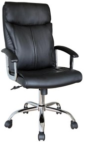 Καρέκλα Γραφείου Διευθυντή ArteLibre COOKE Μαύρο PVC 63x80x118-126cm-14230103