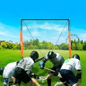 VEVOR Lacrosse Goal, 6&#039; x 6&#039; Lacrosse Net, Portable Lacrosse Goal with Carry Bag, Fiberglass Rod Backyard Lacrosse Training Equipment, Easy Setup Collegiate Goal, Perfect for Youth Adult Training