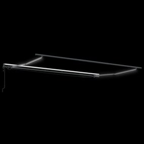 vidaXL Τέντα Πτυσσόμενη Αυτόματη με LED Καφέ 450x300 εκ.
