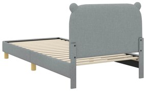 vidaXL Κρεβάτι Παιδικής Κρεβατοκάμαρας με Κεφαλάκι Ανοιχτό γκρι