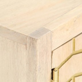 vidaXL Έπιπλο Τηλεόρασης Χρυσό 120 x 30 x 40 εκ. από Μασίφ Ξύλο Μάνγκο