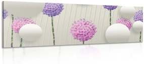 Φανταστείτε ενδιαφέροντα λουλούδια με αφηρημένα στοιχεία και σχέδια - 120x40