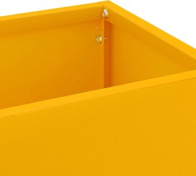 vidaXL Βάση ομπρέλας βροχής Μουσταρδί 15,5 x 15,5 x 49 εκ Ατσάλι