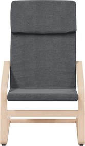 vidaXL Πολυθρόνα Relax Σκούρο Γκρι Υφασμάτινη με Υποπόδιο