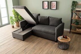 Corner Sofa-Bed Kado - Dark Grey Dark Grey