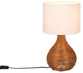 Λάμπα Επιτραπέζια Vintage Industrial RL Lighting Sprout R51291036 Φυσικό Rattan