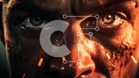 Intra Συλλεκτικό Ξύλινο Παζλ Plywood 4mm - Κοντινό πλάνο ενός έντονου προσώπου Σε Ξύλινο Κουτί - Διαστάσεις Puzzle: 10x10 cm – 25 κομμάτια