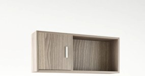 Βιβλιοθήκη τοίχου κρεμαστή σε χρώμα σταχτί 100x30x43