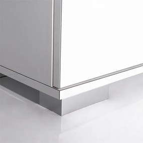 Ντουλάπα ρούχων - παπουτσοθήκη 12 ζεύγων Diamond Megapap μονόφυλλη χρώμα λευκό gloss 45x40x187εκ.