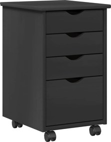 vidaXL Κινητό Ντουλάπι με τροχούς Γκρι 34 x 39 x 56 εκ Στερεό πεύκο