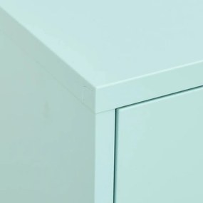vidaXL Ντουλάπι Αποθήκευσης Χρώμα Μέντα 80 x 35 x 101,5 εκ. Ατσάλινο