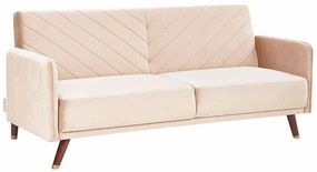 Καναπές κρεβάτι Berwyn 120, Λειτουργία ύπνου, Beige, 200x95x87cm, Πόδια: Ξύλο,Μερικώς συναρμολογημένο, Ευκάλυπτος
