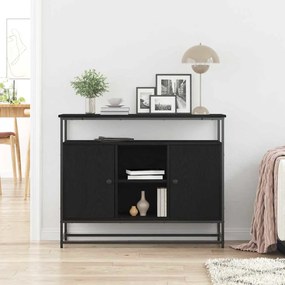 vidaXL Πλαϊνό γραφείο Μαύρη δρυς 100 x 35 x 80 εκ. Επεξεργασμένο ξύλο