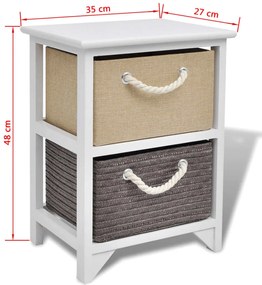 vidaXL Κομοδίνα 2 τεμ. Ξύλινα